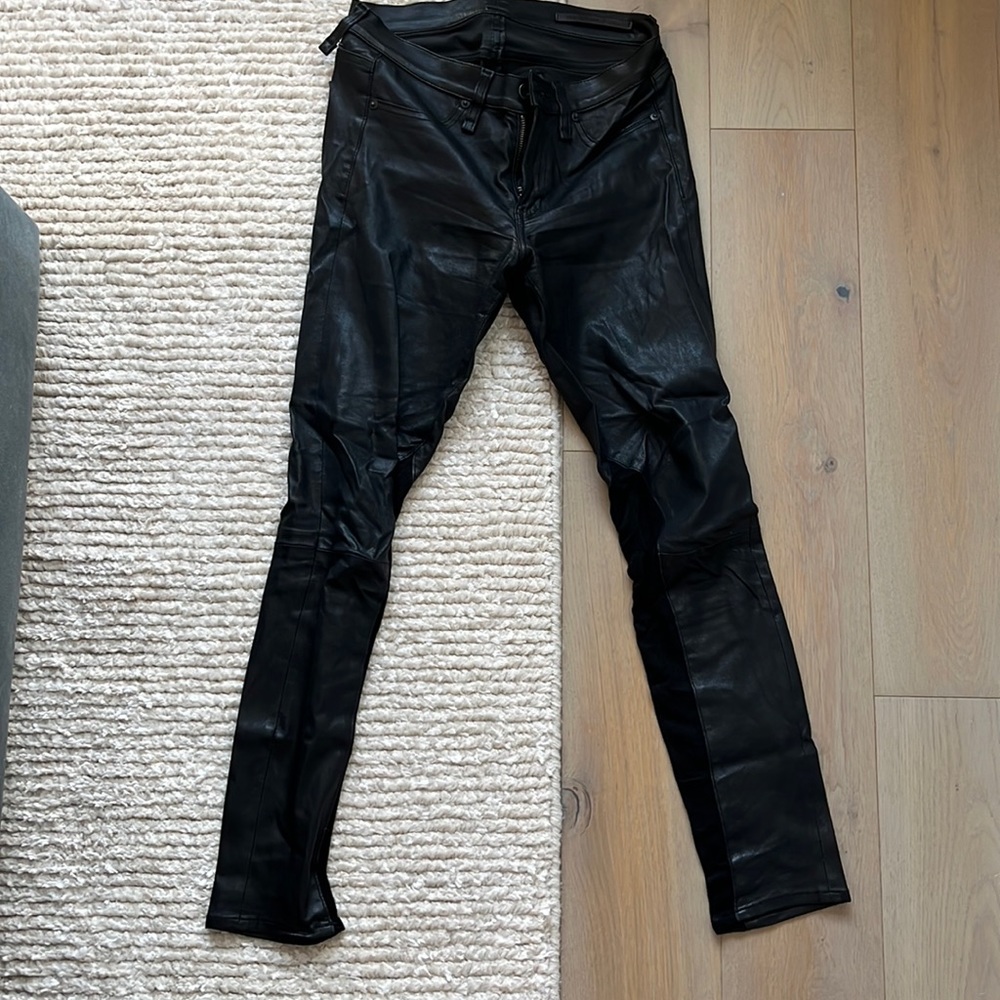 RAG AND BONE skinny leather pants